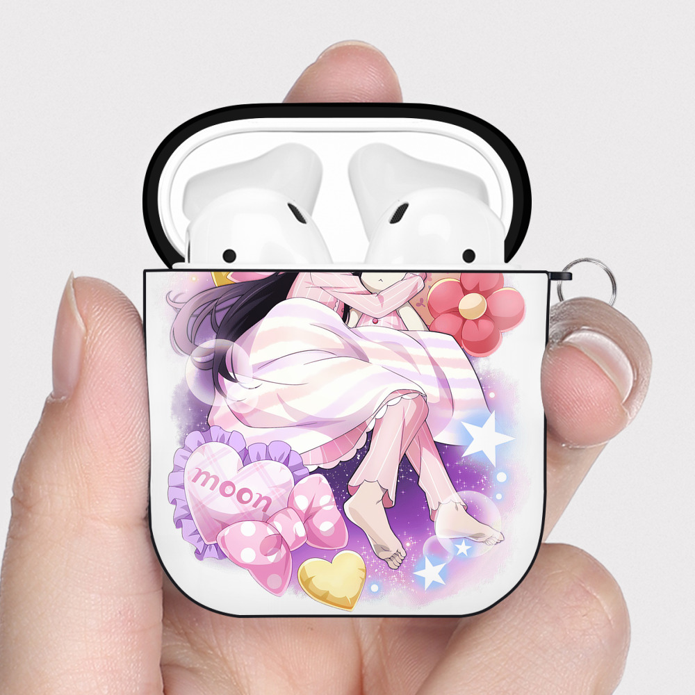 （画像用） 文豪ストレイドッグス Bungo Stray Dogs AirPods 第2世代保護ケース ハードシェル ブラック 耐衝撃・防指紋・カラビナ付き