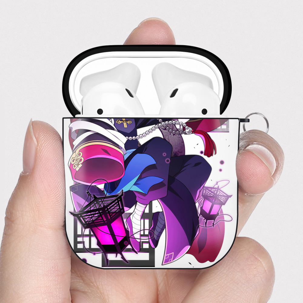 （画像用） 文豪ストレイドッグス Bungo Stray Dogs AirPods 第2世代保護ケース ハードシェル ブラック 耐衝撃・防指紋・カラビナ付き