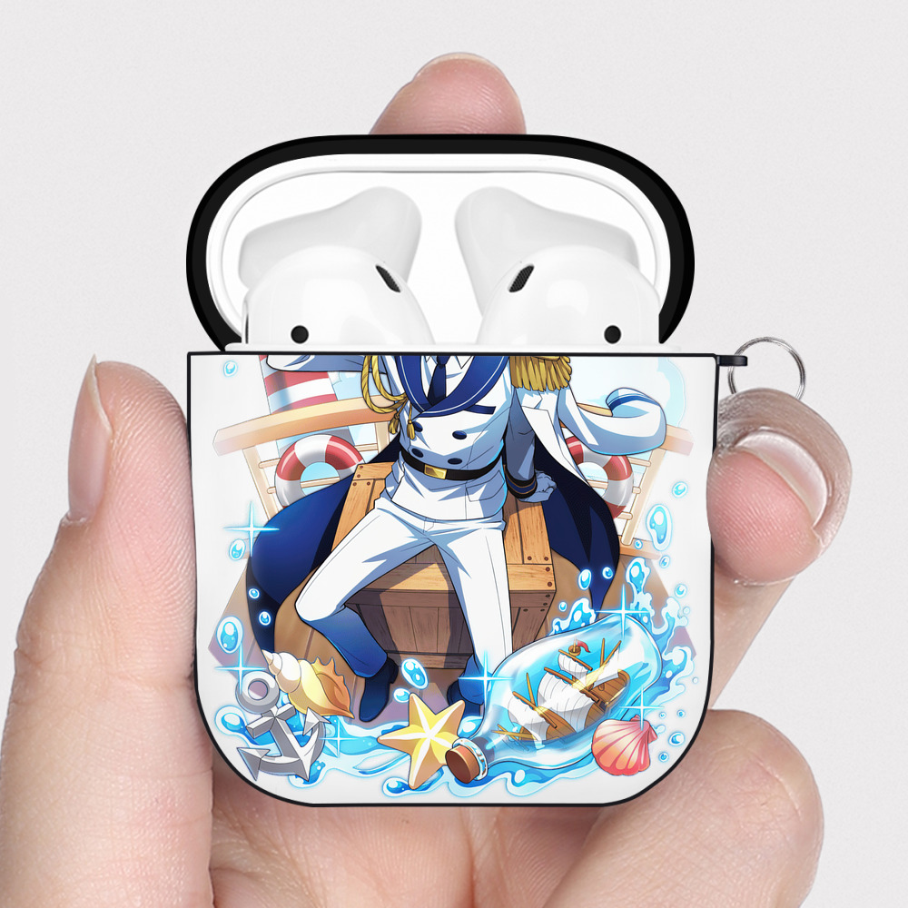 （画像用） 文豪ストレイドッグス Bungo Stray Dogs AirPods 第2世代保護ケース ハードシェル ブラック 耐衝撃・防指紋・カラビナ付き