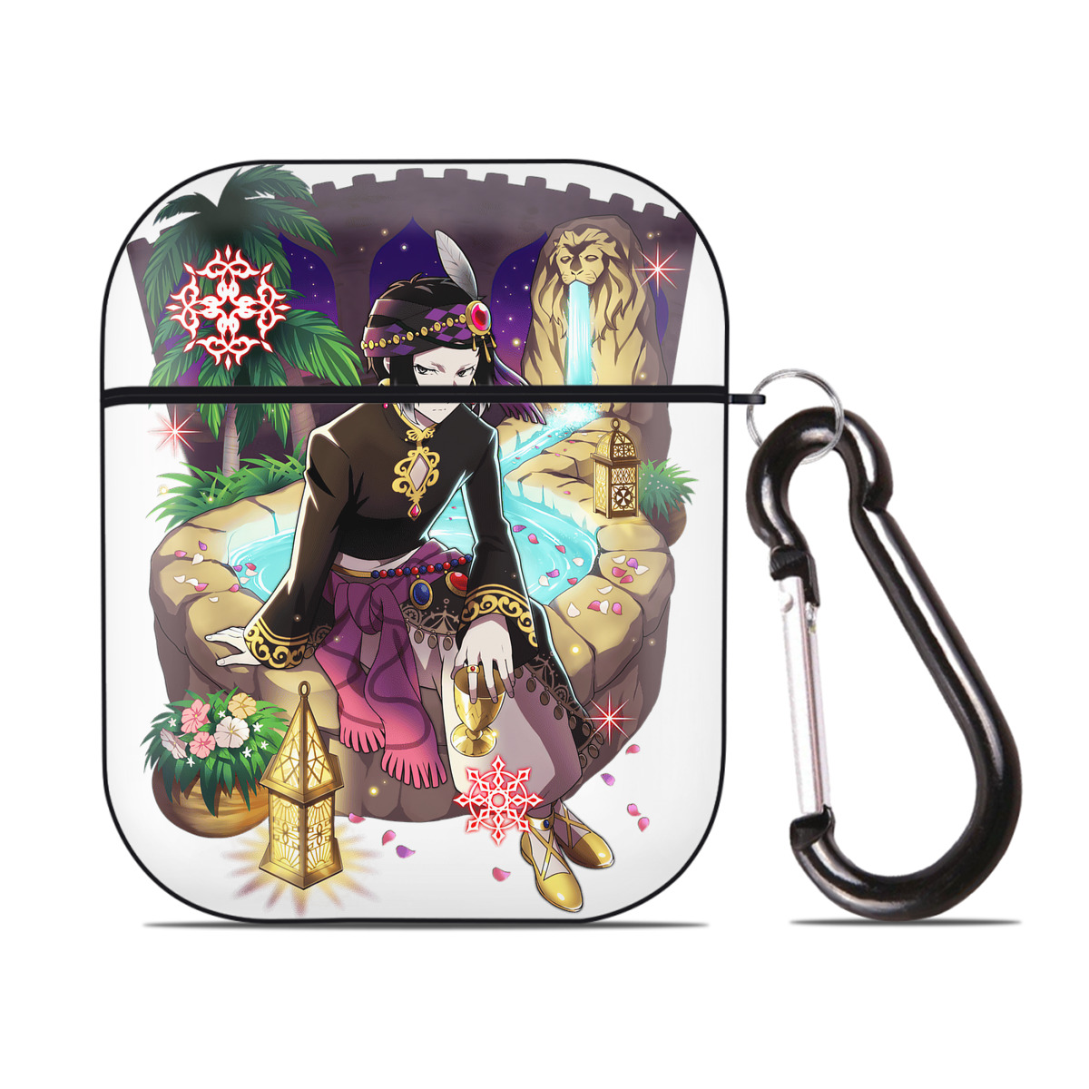（画像用） 文豪ストレイドッグス Bungo Stray Dogs AirPods 第2世代保護ケース ハードシェル ブラック 耐衝撃・防指紋・カラビナ付き