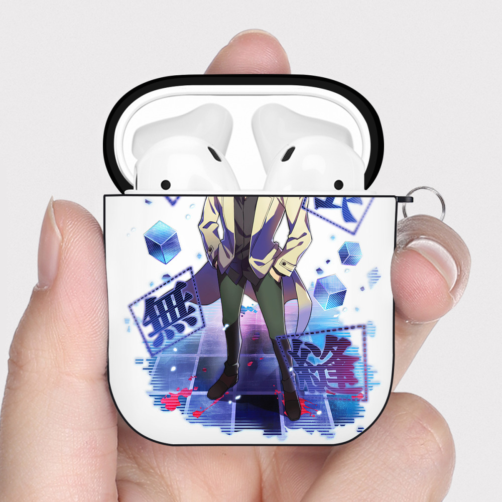 （画像用） 文豪ストレイドッグス Bungo Stray Dogs AirPods 第2世代保護ケース ハードシェル ブラック 耐衝撃・防指紋・カラビナ付き