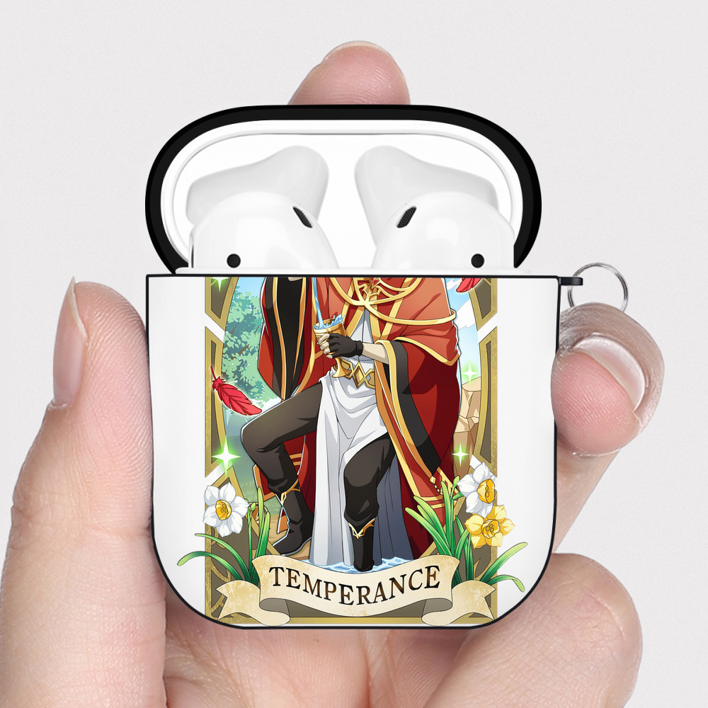 （画像用） 文豪ストレイドッグス Bungo Stray Dogs AirPods 第2世代保護ケース ハードシェル ブラック 耐衝撃・防指紋・カラビナ付き