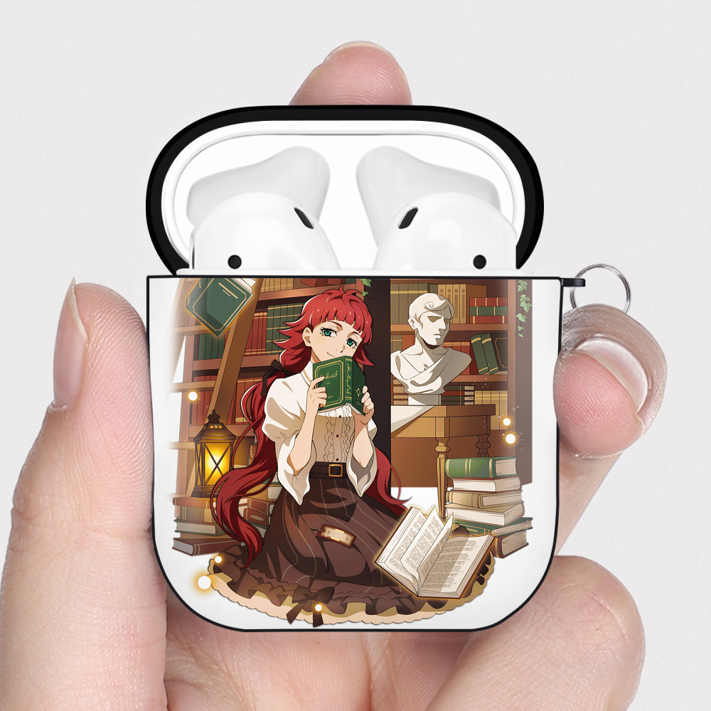 （画像用） 文豪ストレイドッグス Bungo Stray Dogs AirPods 第2世代保護ケース ハードシェル ブラック 耐衝撃・防指紋・カラビナ付き
