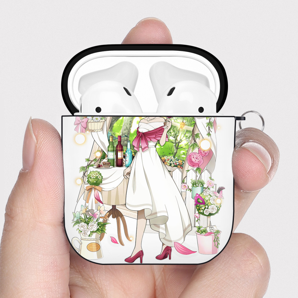 文豪ストレイドッグス Bungo Stray Dogs AirPods 第2世代保護ケース ハードシェル ブラック 耐衝撃・防指紋・カラビナ付き