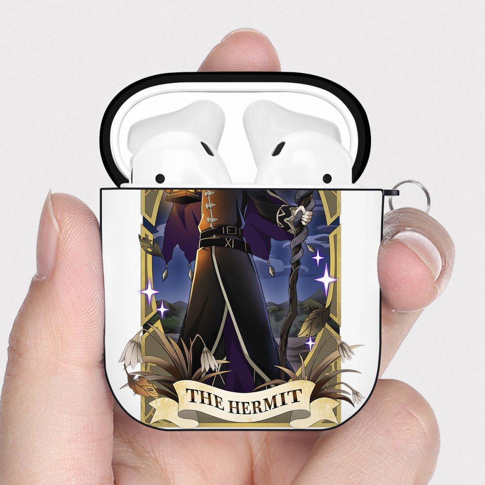 （画像用） 文豪ストレイドッグス Bungo Stray Dogs AirPods 第2世代保護ケース ハードシェル ブラック 耐衝撃・防指紋・カラビナ付き
