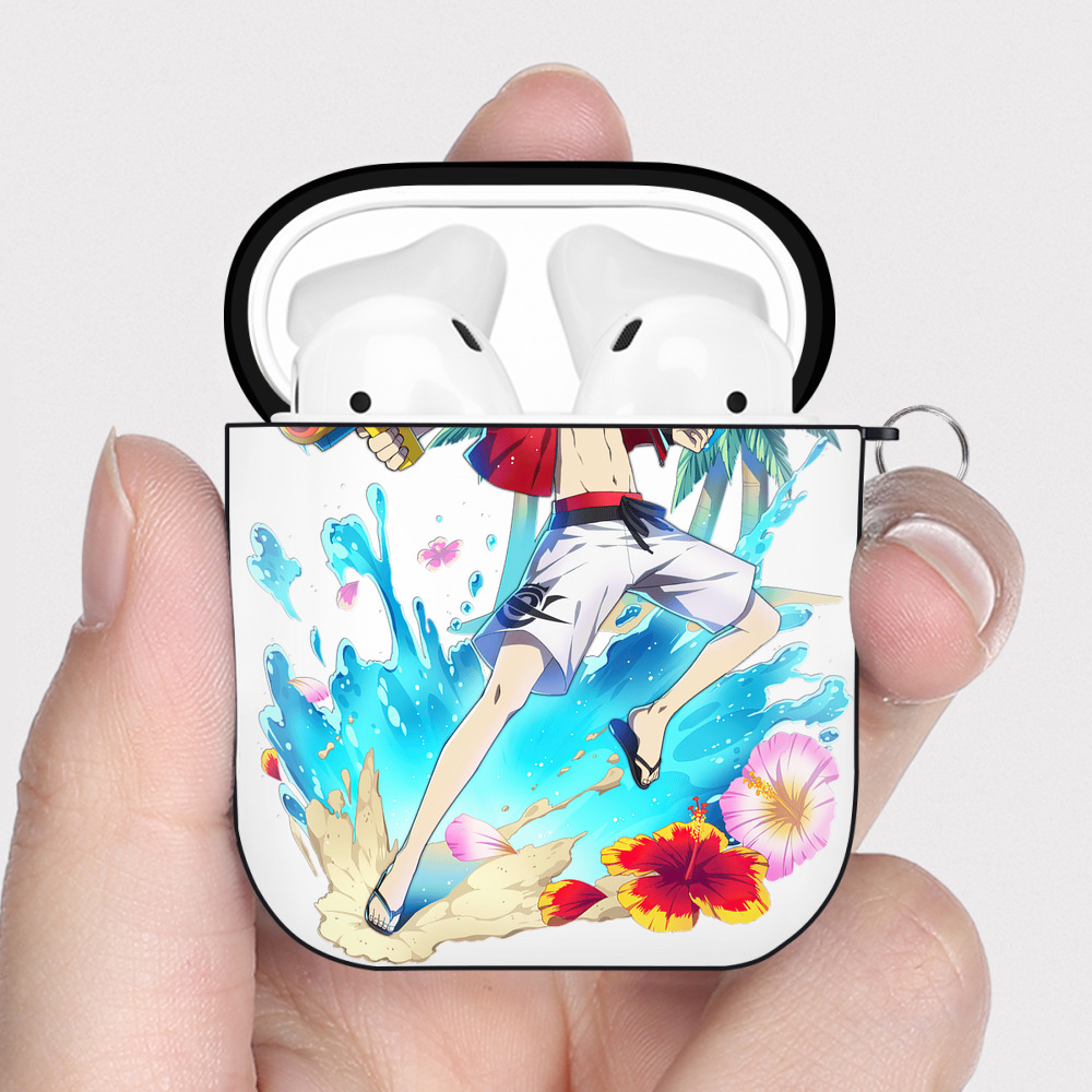 （画像用） 文豪ストレイドッグス Bungo Stray Dogs AirPods 第2世代保護ケース ハードシェル ブラック 耐衝撃・防指紋・カラビナ付き