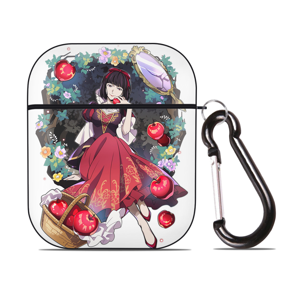 （画像用） 文豪ストレイドッグス Bungo Stray Dogs AirPods 第2世代保護ケース ハードシェル ブラック 耐衝撃・防指紋・カラビナ付き