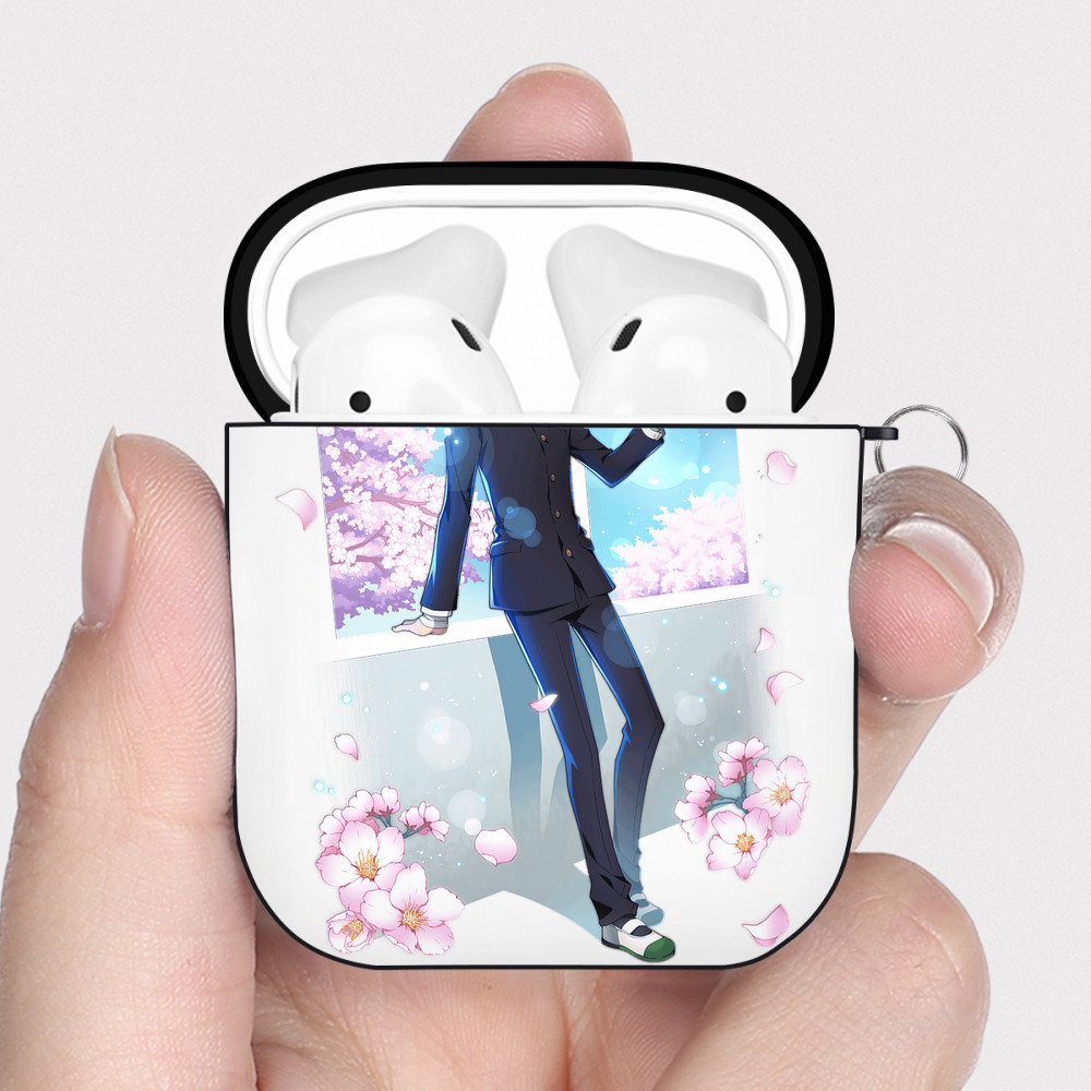 （画像用） 文豪ストレイドッグス Bungo Stray Dogs AirPods 第2世代保護ケース ハードシェル ブラック 耐衝撃・防指紋・カラビナ付き