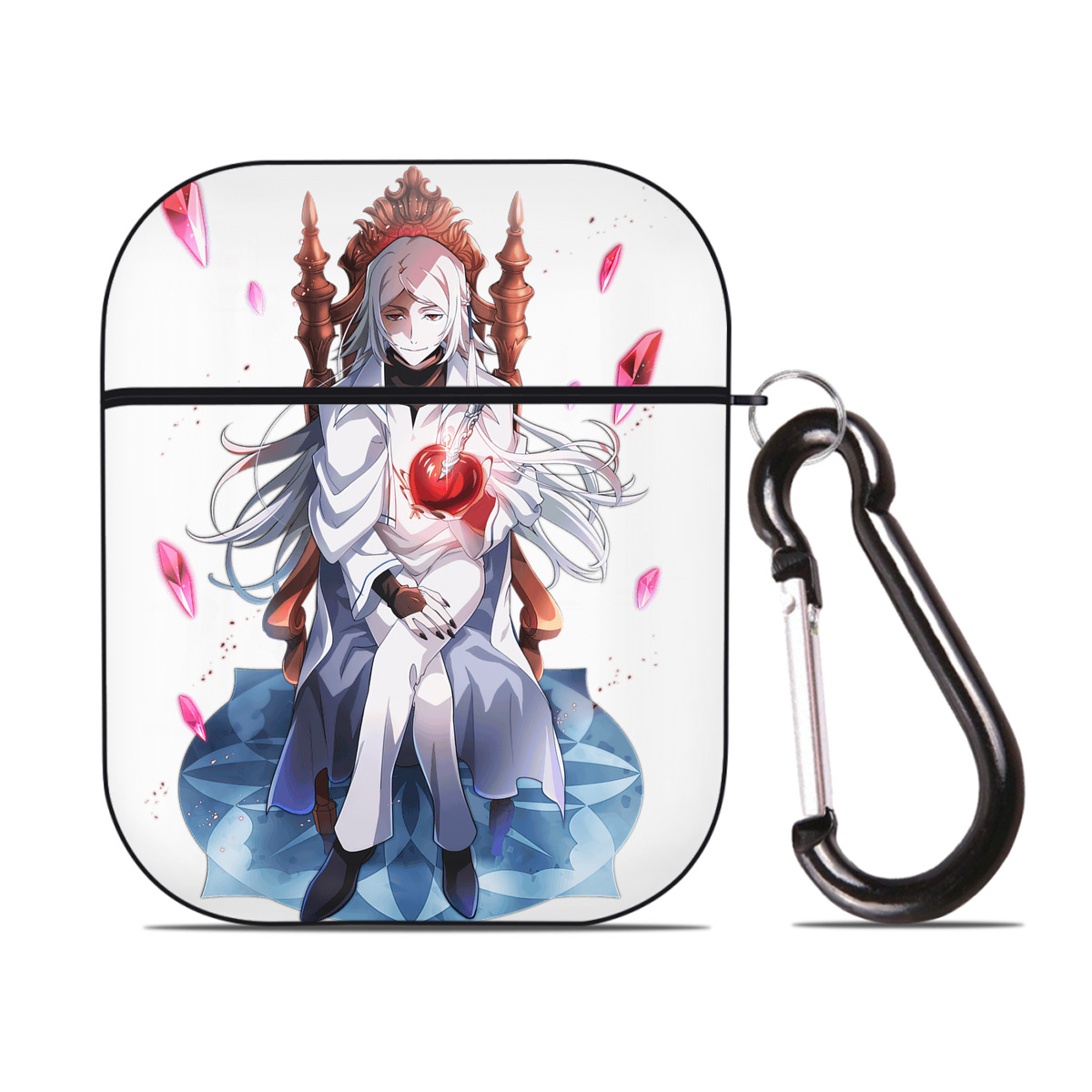 （画像用） 文豪ストレイドッグス Bungo Stray Dogs AirPods 第2世代保護ケース ハードシェル ブラック 耐衝撃・防指紋・カラビナ付き