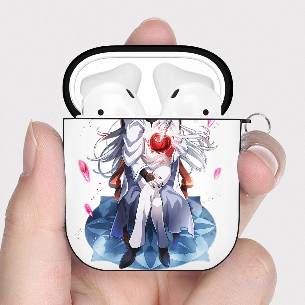 （画像用） 文豪ストレイドッグス Bungo Stray Dogs AirPods 第2世代保護ケース ハードシェル ブラック 耐衝撃・防指紋・カラビナ付き