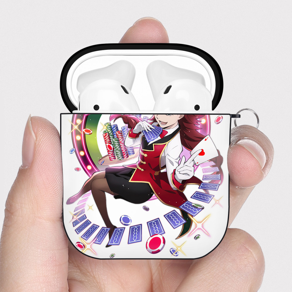 文豪ストレイドッグス Bungo Stray Dogs AirPods 第2世代保護ケース ハードシェル ブラック 耐衝撃・防指紋・カラビナ付き