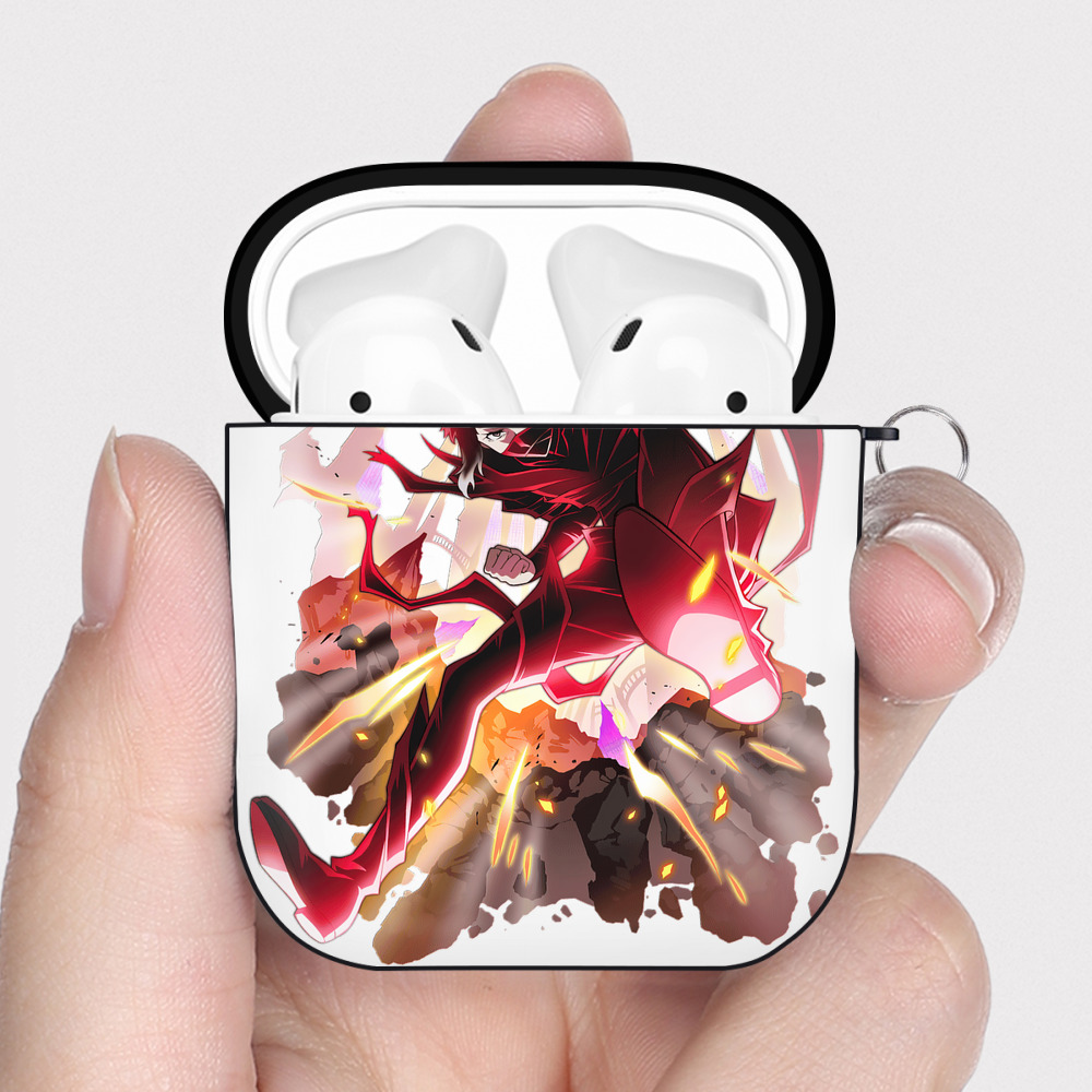 （画像用） 文豪ストレイドッグス Bungo Stray Dogs AirPods 第2世代保護ケース ハードシェル ブラック 耐衝撃・防指紋・カラビナ付き