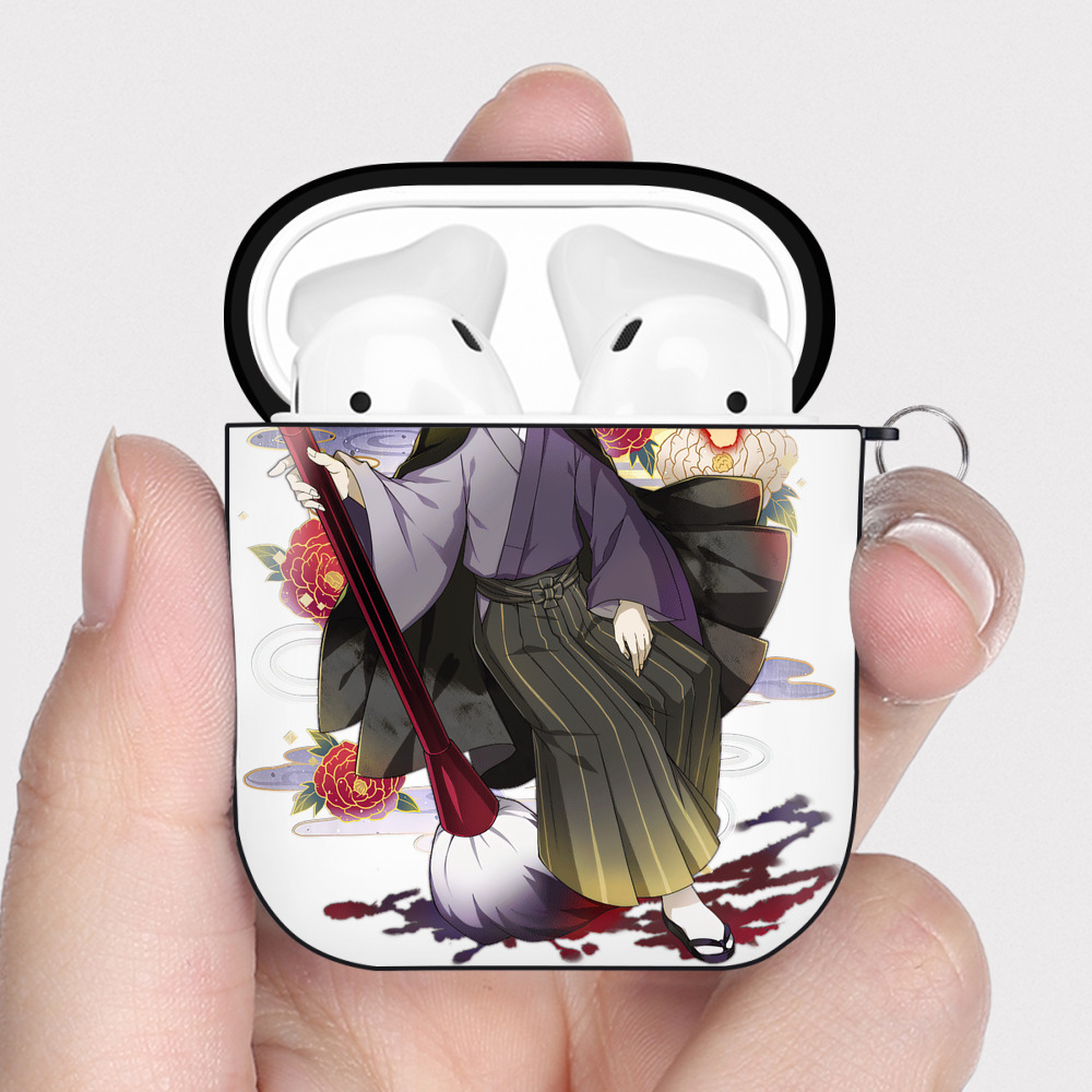 （画像用） 文豪ストレイドッグス Bungo Stray Dogs AirPods 第2世代保護ケース ハードシェル ブラック 耐衝撃・防指紋・カラビナ付き