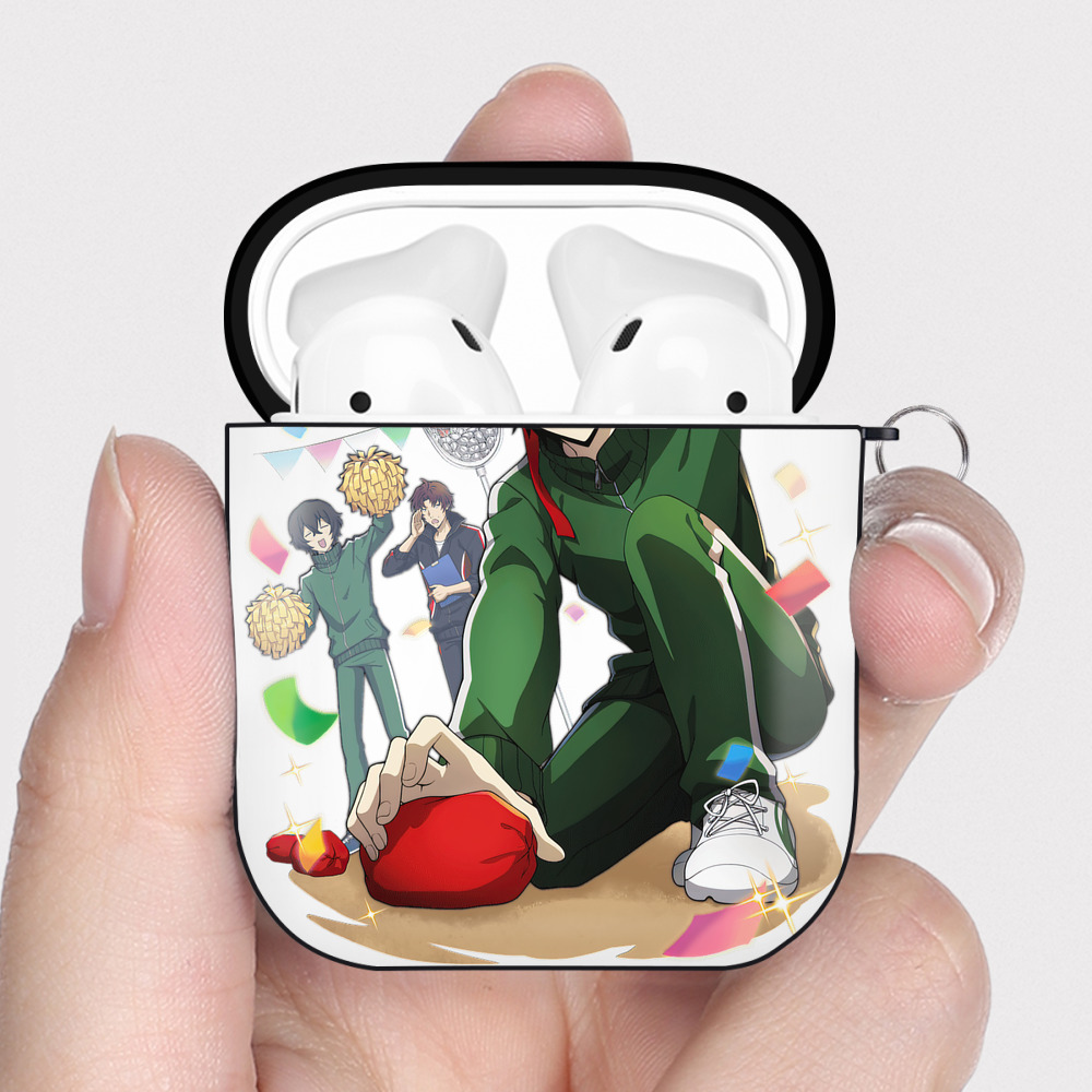 （画像用） 文豪ストレイドッグス Bungo Stray Dogs AirPods 第2世代保護ケース ハードシェル ブラック 耐衝撃・防指紋・カラビナ付き