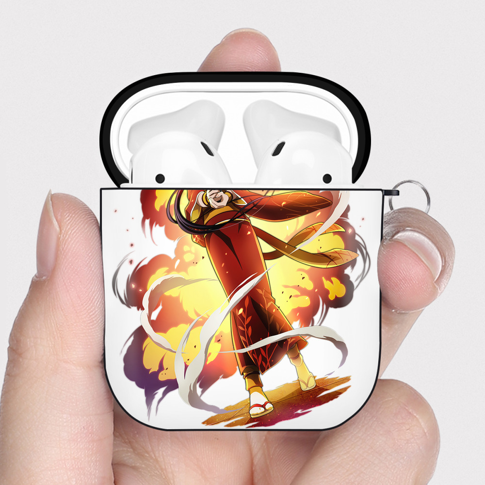 （画像用） 文豪ストレイドッグス Bungo Stray Dogs AirPods 第2世代保護ケース ハードシェル ブラック 耐衝撃・防指紋・カラビナ付き