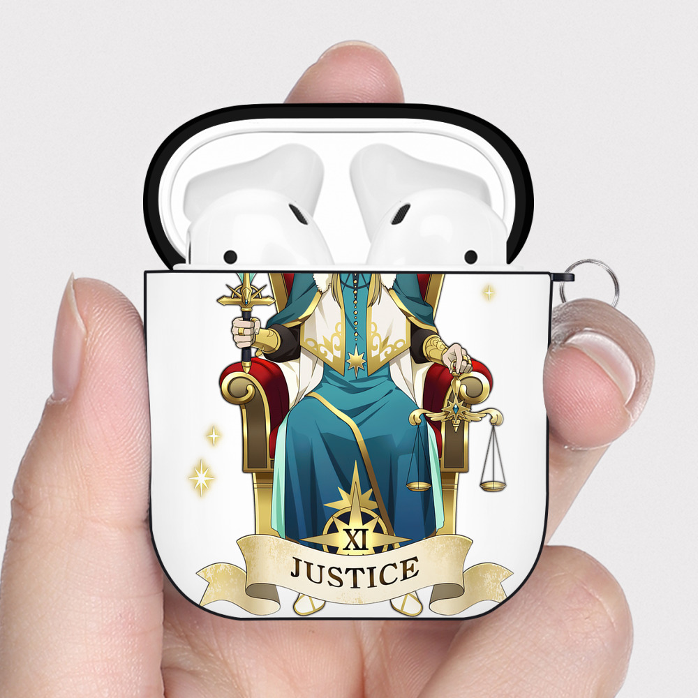 （画像用） 文豪ストレイドッグス Bungo Stray Dogs AirPods 第2世代保護ケース ハードシェル ブラック 耐衝撃・防指紋・カラビナ付き
