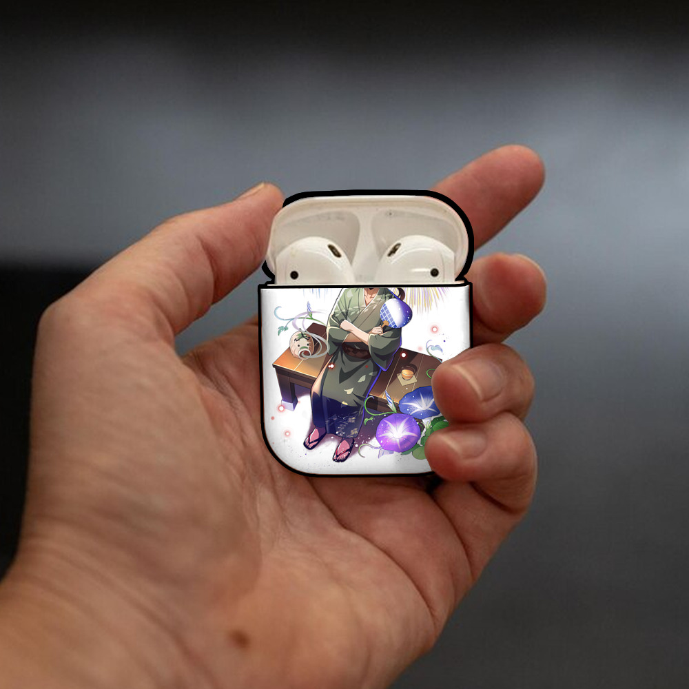 文豪ストレイドッグス Bungo Stray Dogs AirPods 第2世代保護ケース ハードシェル ブラック 耐衝撃・防指紋・カラビナ付き