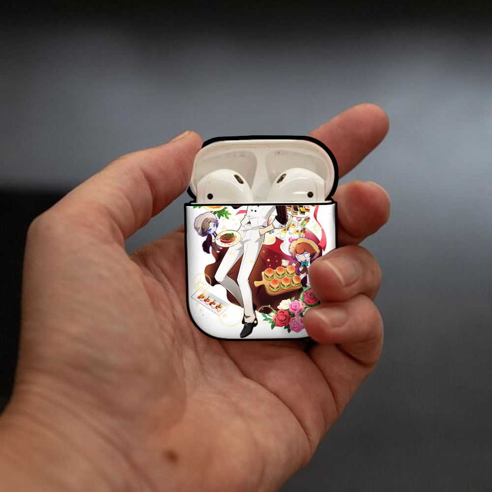 文豪ストレイドッグス Bungo Stray Dogs AirPods 第2世代保護ケース ハードシェル ブラック 耐衝撃・防指紋・カラビナ付き