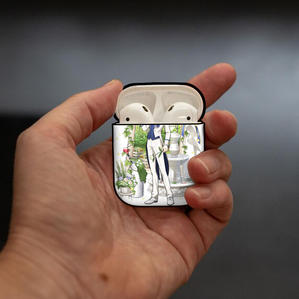 文豪ストレイドッグス Bungo Stray Dogs AirPods 第2世代保護ケース ハードシェル ブラック 耐衝撃・防指紋・カラビナ付き
