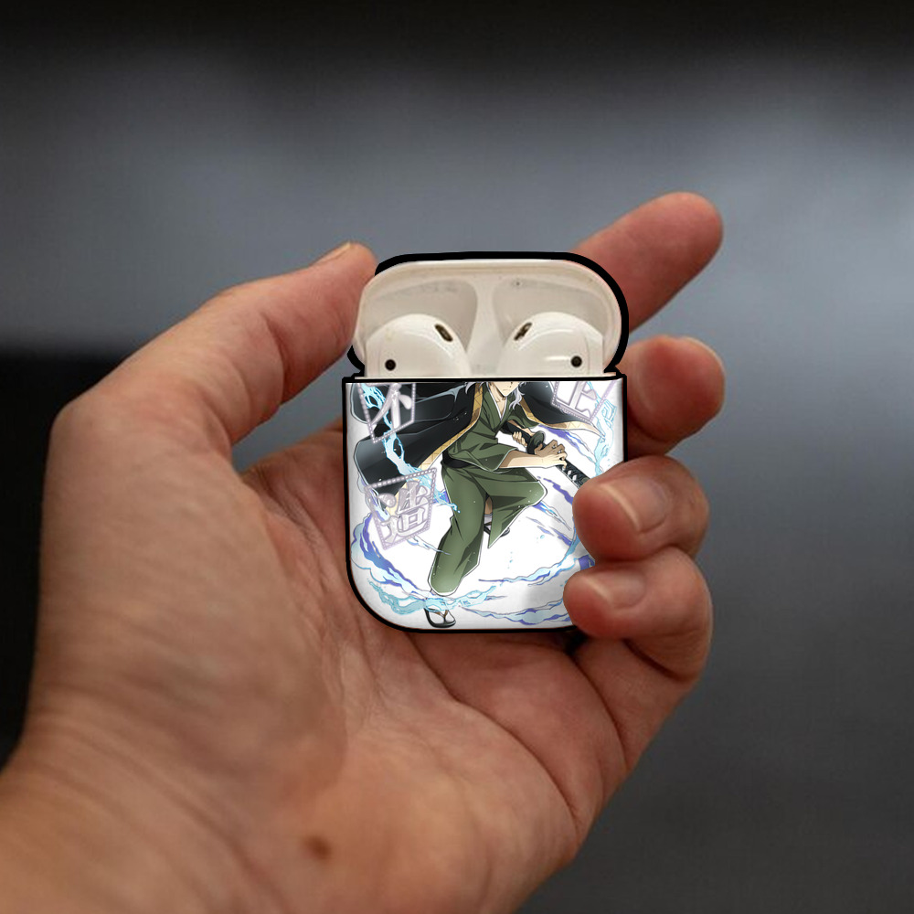 文豪ストレイドッグス Bungo Stray Dogs AirPods 第2世代保護ケース ハードシェル ブラック 耐衝撃・防指紋・カラビナ付き