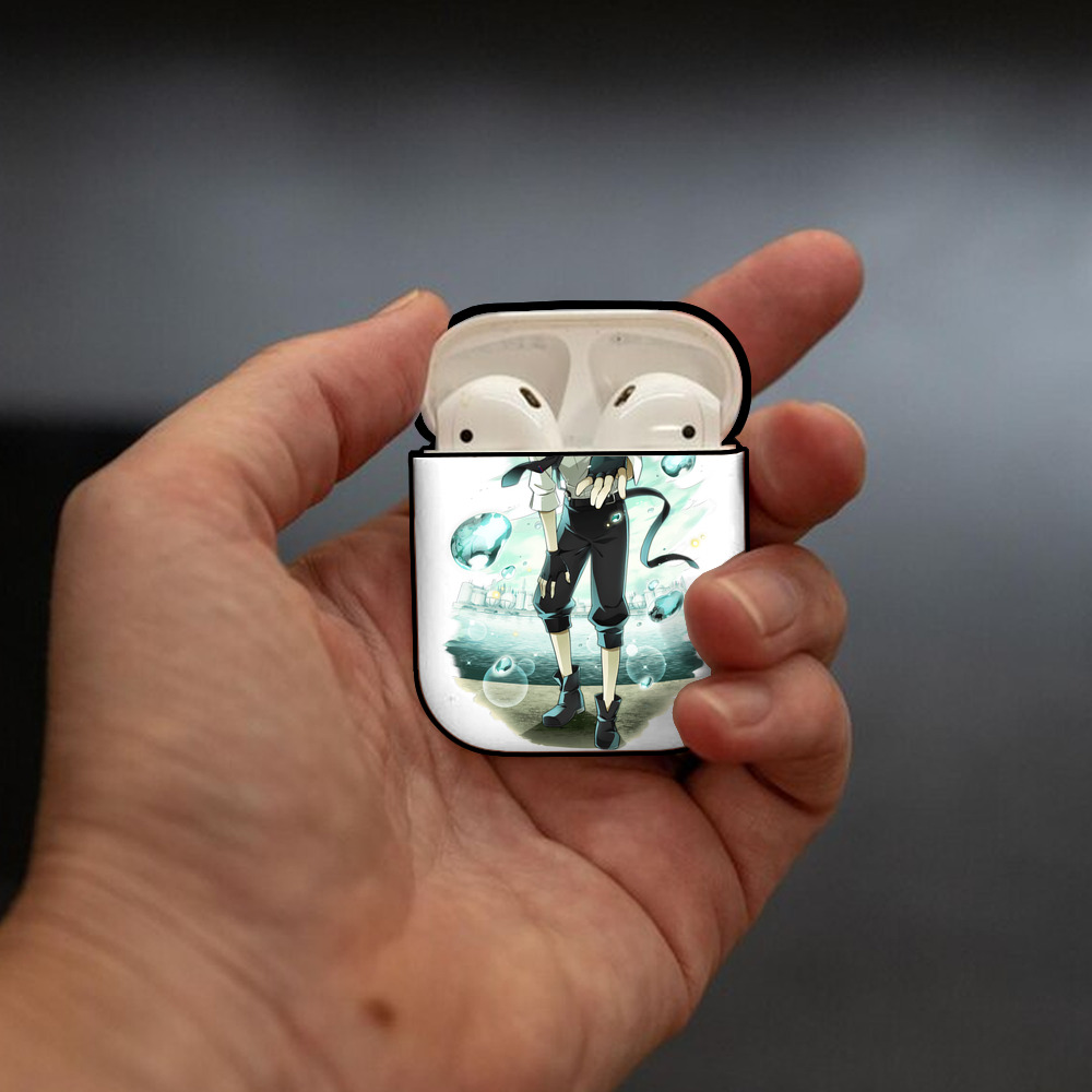 文豪ストレイドッグス Bungo Stray Dogs AirPods 第2世代保護ケース ハードシェル ブラック 耐衝撃・防指紋・カラビナ付き
