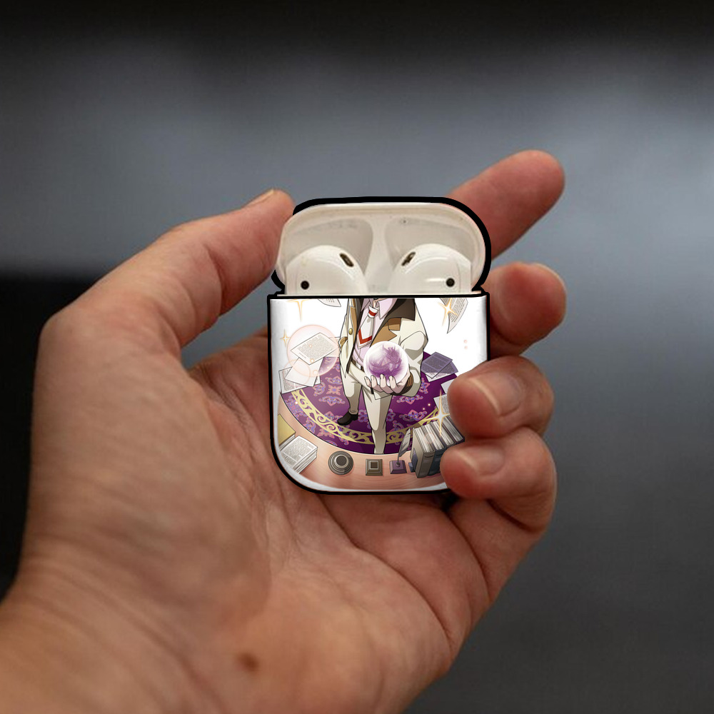 文豪ストレイドッグス Bungo Stray Dogs AirPods 第2世代保護ケース ハードシェル ブラック 耐衝撃・防指紋・カラビナ付き