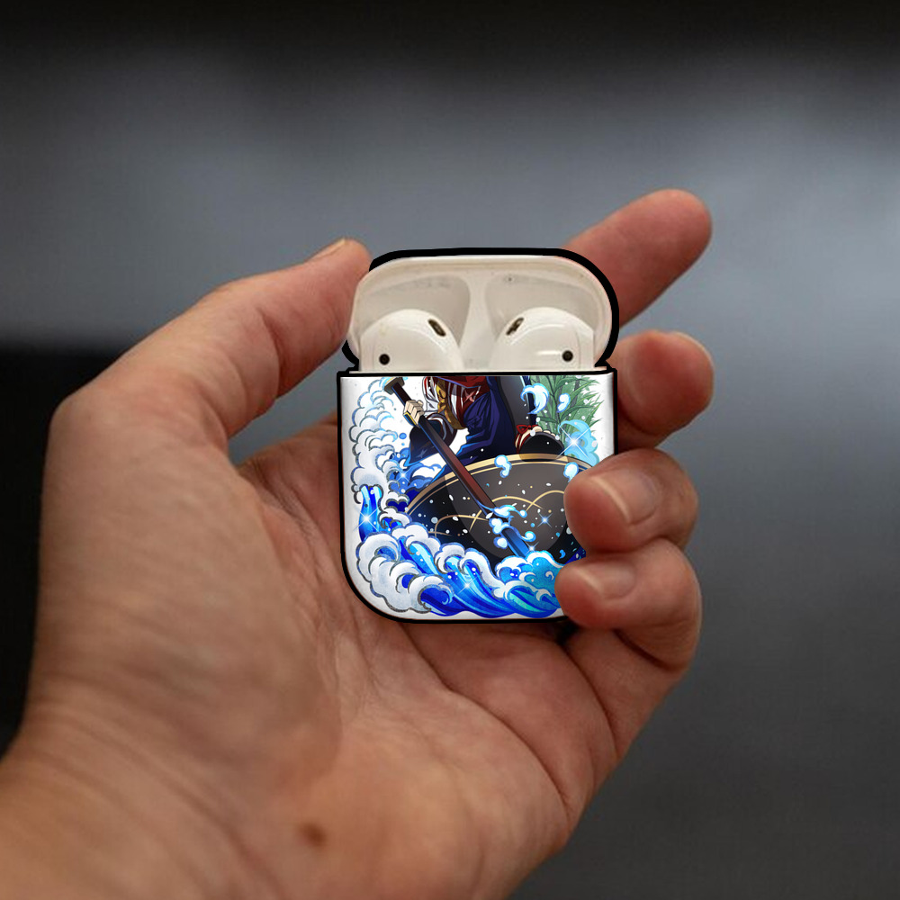 文豪ストレイドッグス Bungo Stray Dogs AirPods 第2世代保護ケース ハードシェル ブラック 耐衝撃・防指紋・カラビナ付き