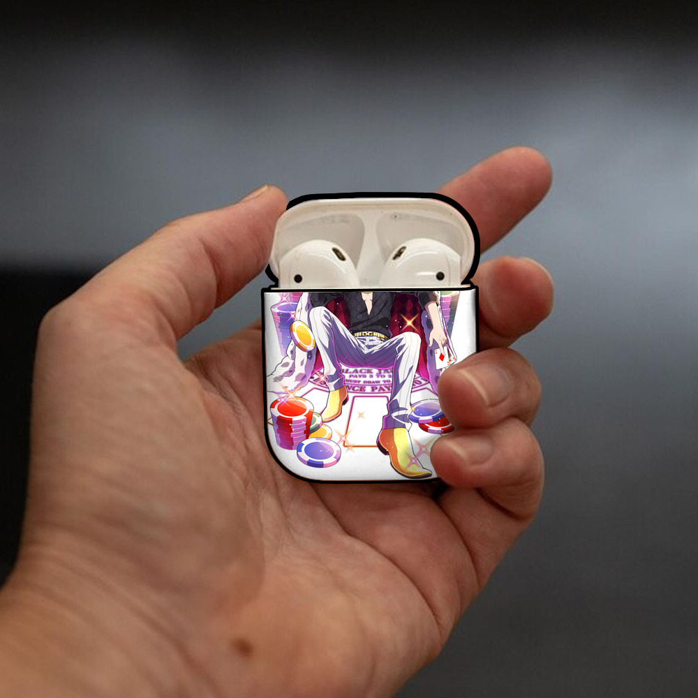 文豪ストレイドッグス Bungo Stray Dogs AirPods 第2世代保護ケース ハードシェル ブラック 耐衝撃・防指紋・カラビナ付き