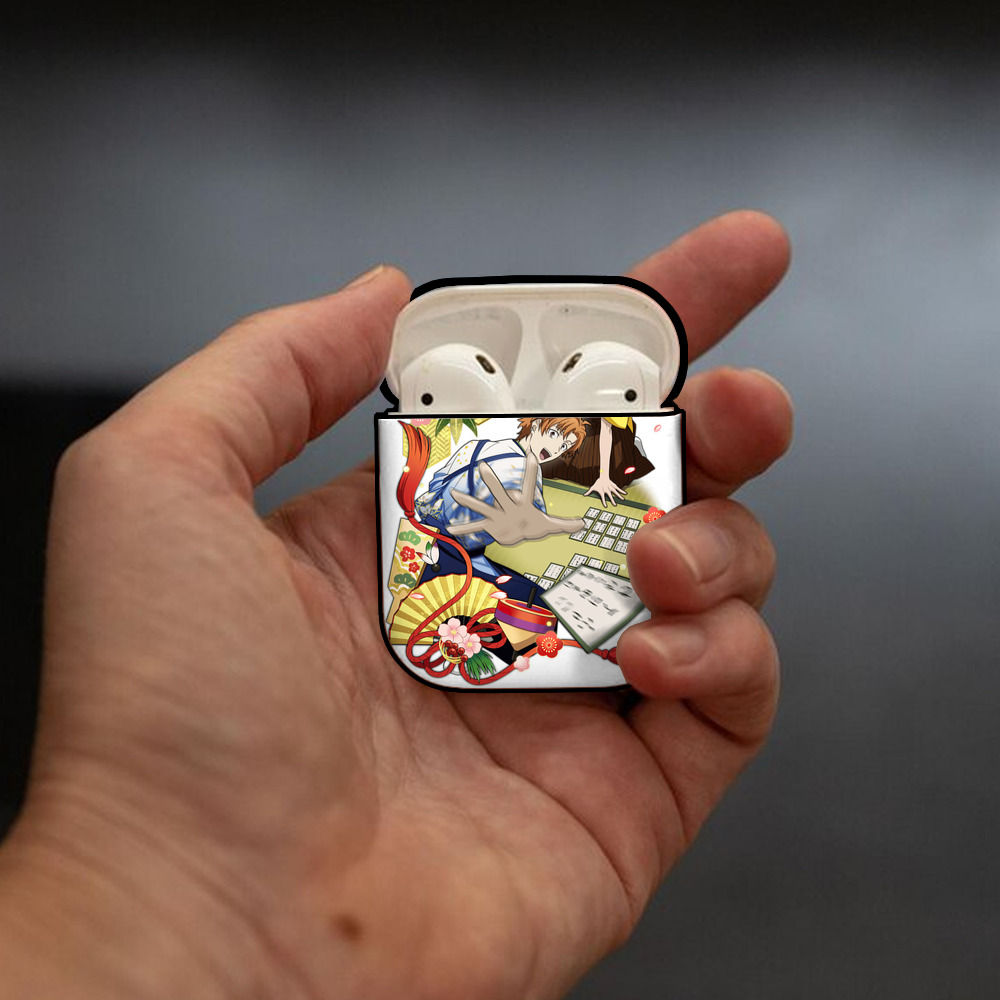 文豪ストレイドッグス Bungo Stray Dogs AirPods 第2世代保護ケース ハードシェル ブラック 耐衝撃・防指紋・カラビナ付き