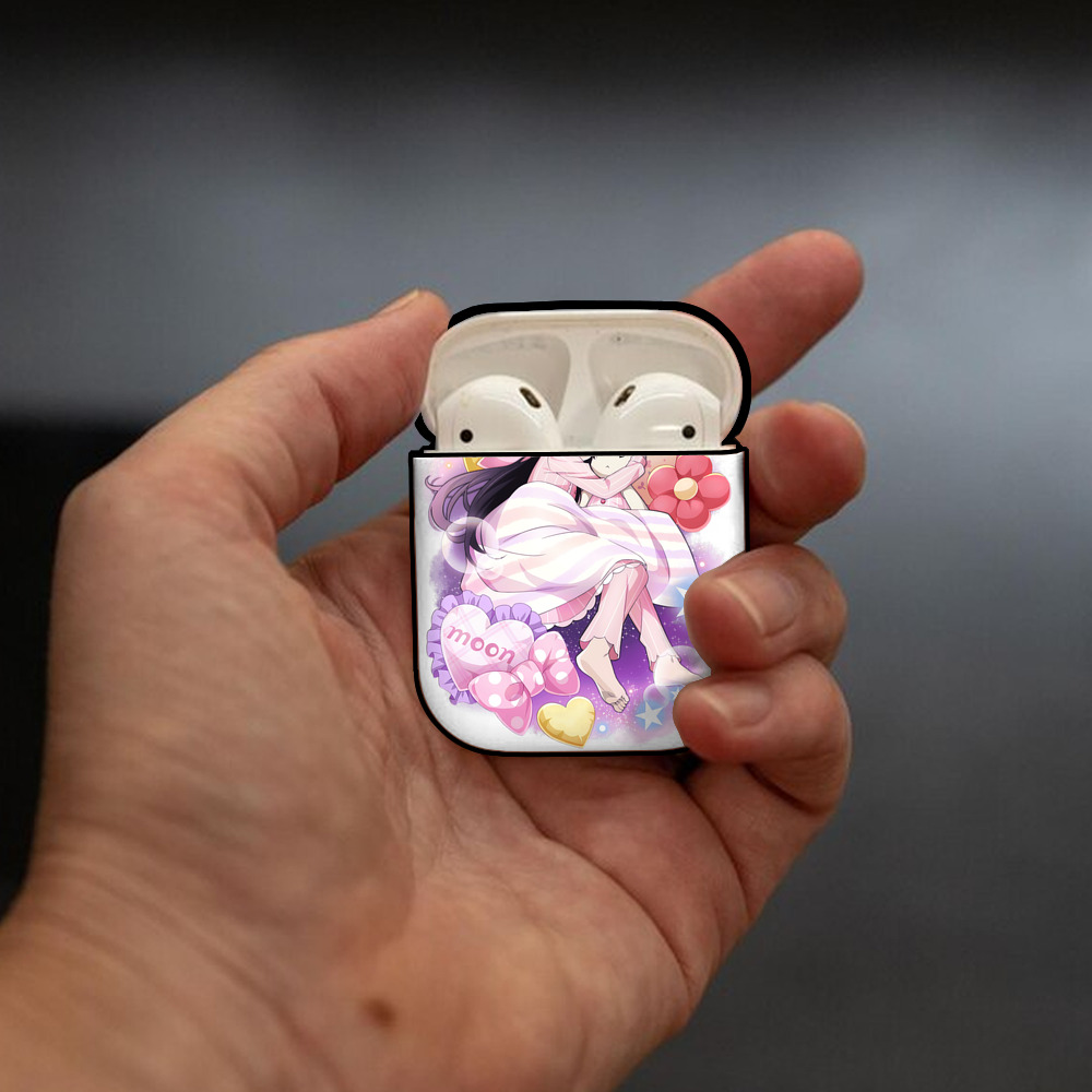 文豪ストレイドッグス Bungo Stray Dogs AirPods 第2世代保護ケース ハードシェル ブラック 耐衝撃・防指紋・カラビナ付き