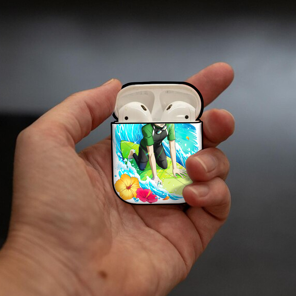 文豪ストレイドッグス Bungo Stray Dogs AirPods 第2世代保護ケース ハードシェル ブラック 耐衝撃・防指紋・カラビナ付き