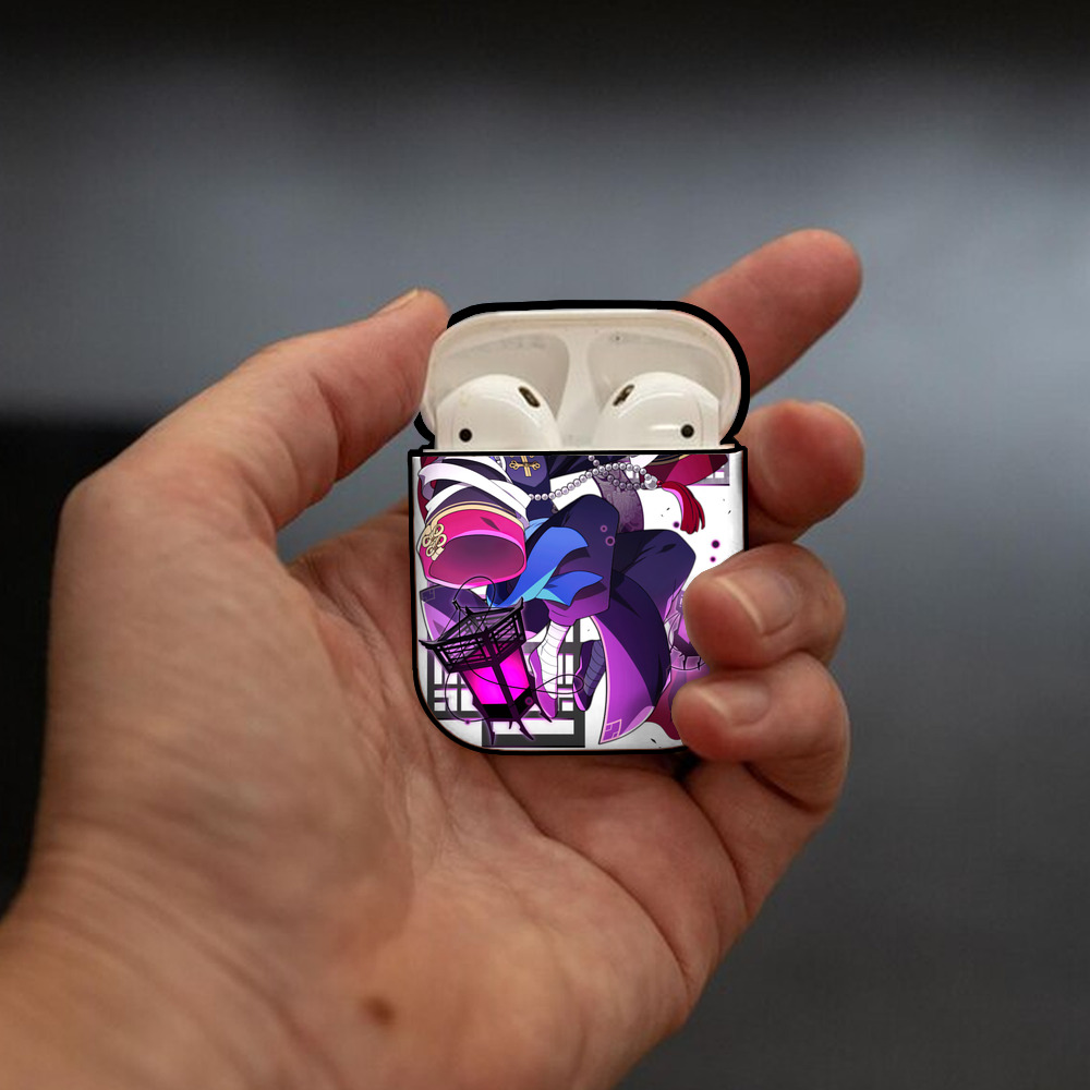 文豪ストレイドッグス Bungo Stray Dogs AirPods 第2世代保護ケース ハードシェル ブラック 耐衝撃・防指紋・カラビナ付き