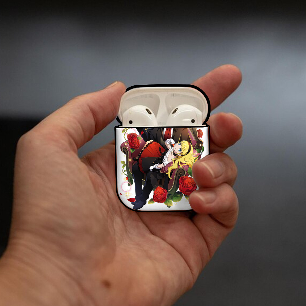 文豪ストレイドッグス Bungo Stray Dogs AirPods 第2世代保護ケース ハードシェル ブラック 耐衝撃・防指紋・カラビナ付き
