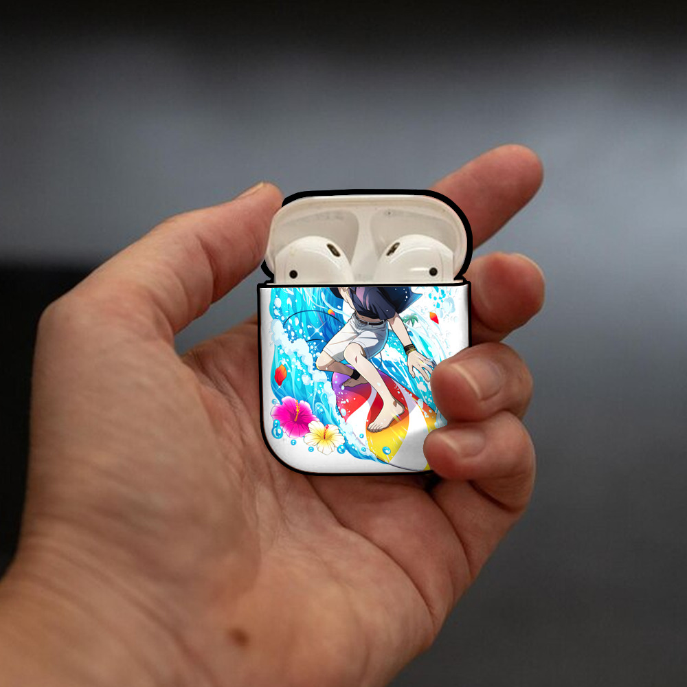 文豪ストレイドッグス Bungo Stray Dogs AirPods 第2世代保護ケース ハードシェル ブラック 耐衝撃・防指紋・カラビナ付き