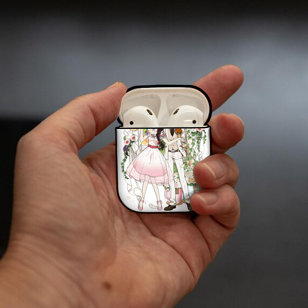 文豪ストレイドッグス Bungo Stray Dogs AirPods 第2世代保護ケース ハードシェル ブラック 耐衝撃・防指紋・カラビナ付き