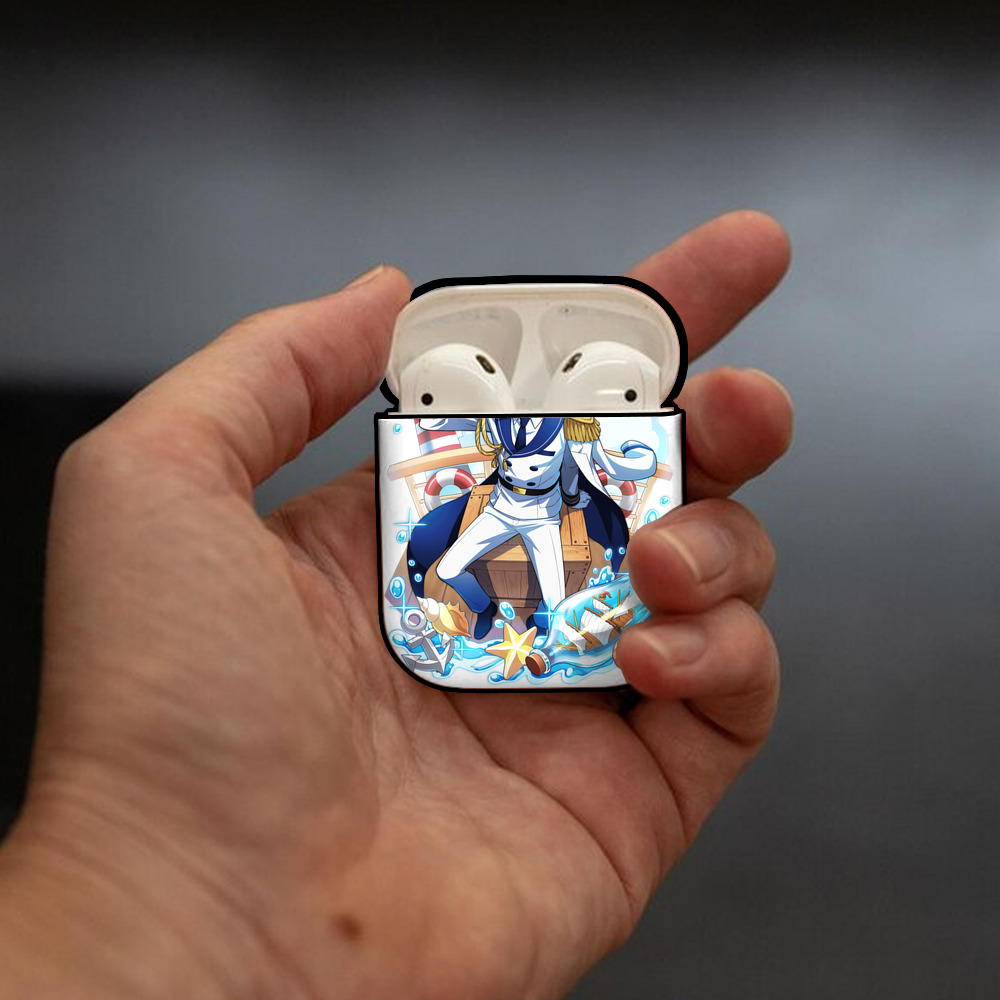 文豪ストレイドッグス Bungo Stray Dogs AirPods 第2世代保護ケース ハードシェル ブラック 耐衝撃・防指紋・カラビナ付き