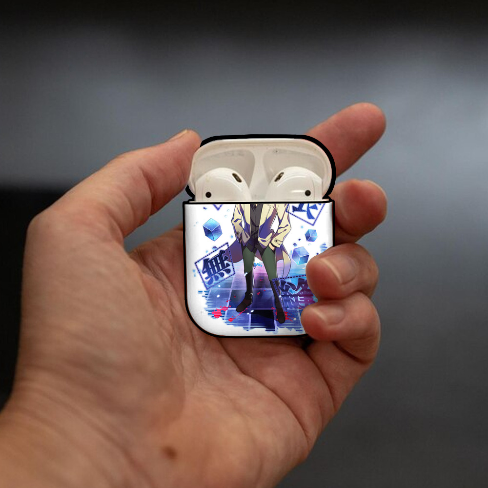 文豪ストレイドッグス Bungo Stray Dogs AirPods 第2世代保護ケース ハードシェル ブラック 耐衝撃・防指紋・カラビナ付き