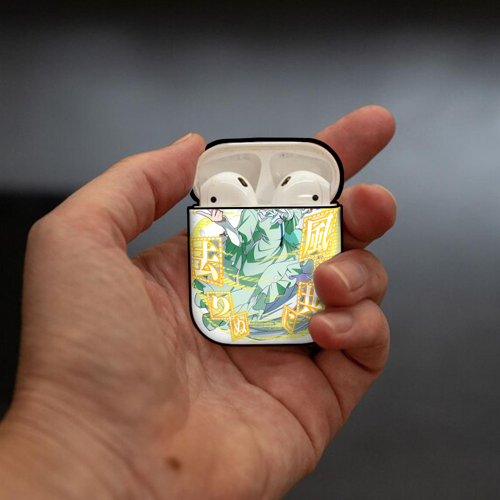 文豪ストレイドッグス Bungo Stray Dogs AirPods 第2世代保護ケース ハードシェル ブラック 耐衝撃・防指紋・カラビナ付き