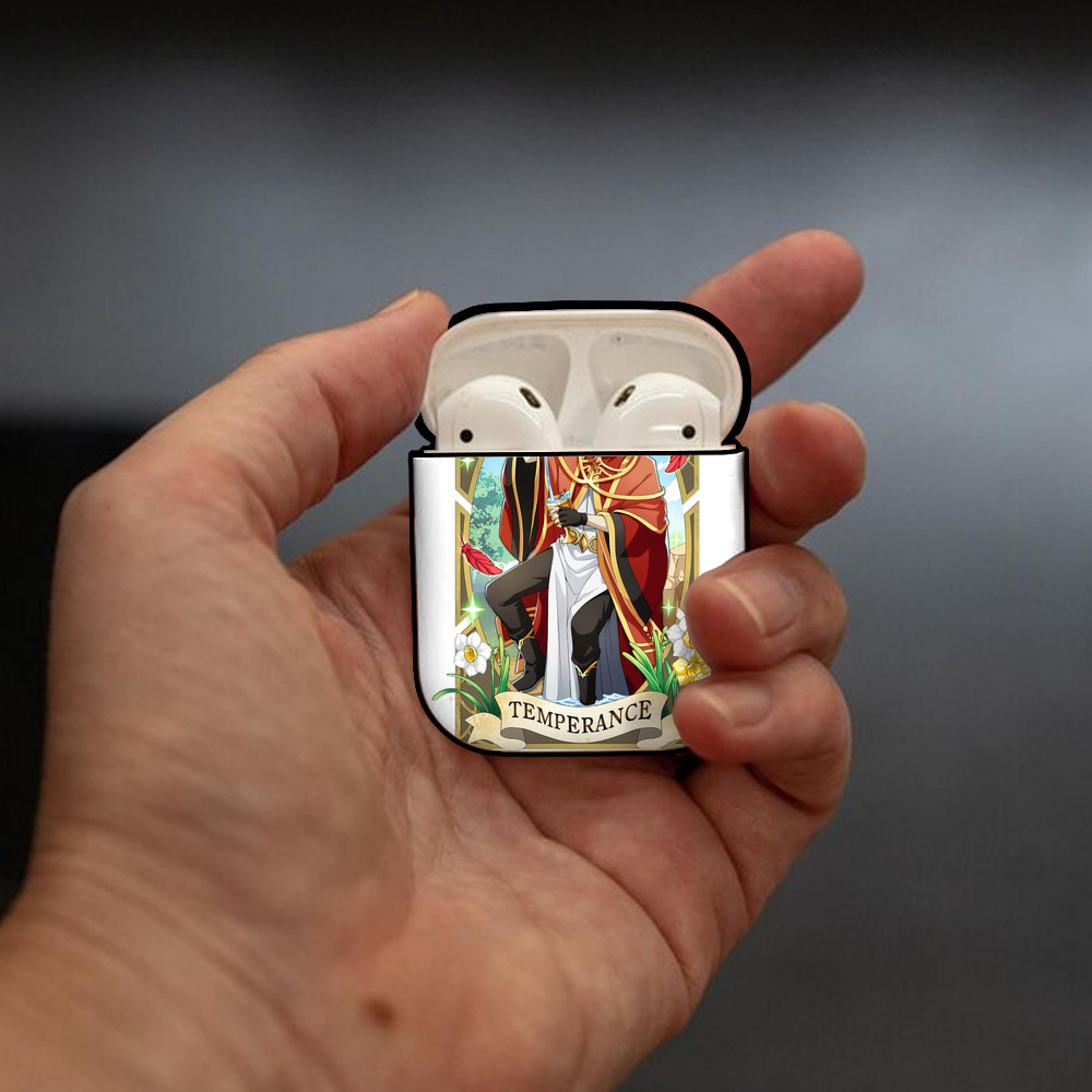文豪ストレイドッグス Bungo Stray Dogs AirPods 第2世代保護ケース ハードシェル ブラック 耐衝撃・防指紋・カラビナ付き