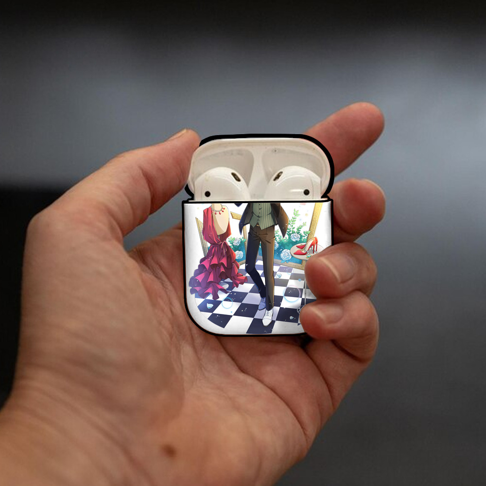 文豪ストレイドッグス Bungo Stray Dogs AirPods 第2世代保護ケース ハードシェル ブラック 耐衝撃・防指紋・カラビナ付き