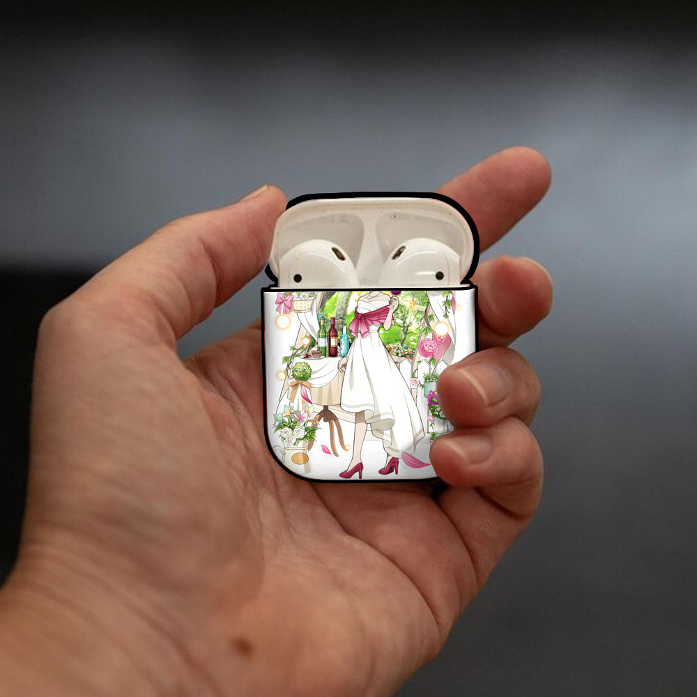 文豪ストレイドッグス Bungo Stray Dogs AirPods 第2世代保護ケース ハードシェル ブラック 耐衝撃・防指紋・カラビナ付き