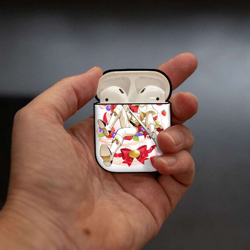 文豪ストレイドッグス Bungo Stray Dogs AirPods 第2世代保護ケース ハードシェル ブラック 耐衝撃・防指紋・カラビナ付き