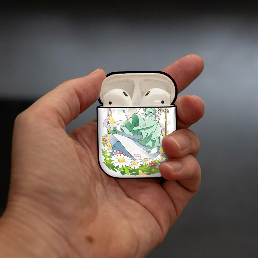 文豪ストレイドッグス Bungo Stray Dogs AirPods 第2世代保護ケース ハードシェル ブラック 耐衝撃・防指紋・カラビナ付き