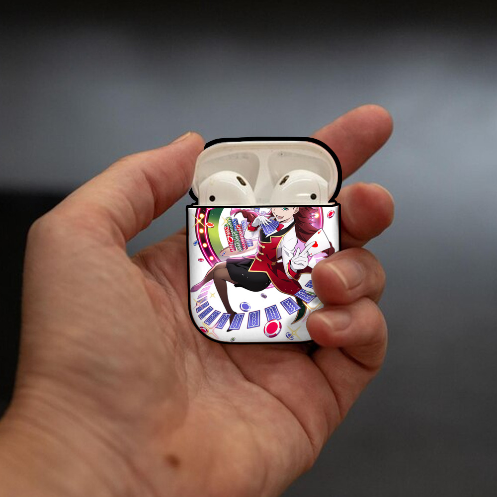 文豪ストレイドッグス Bungo Stray Dogs AirPods 第2世代保護ケース ハードシェル ブラック 耐衝撃・防指紋・カラビナ付き