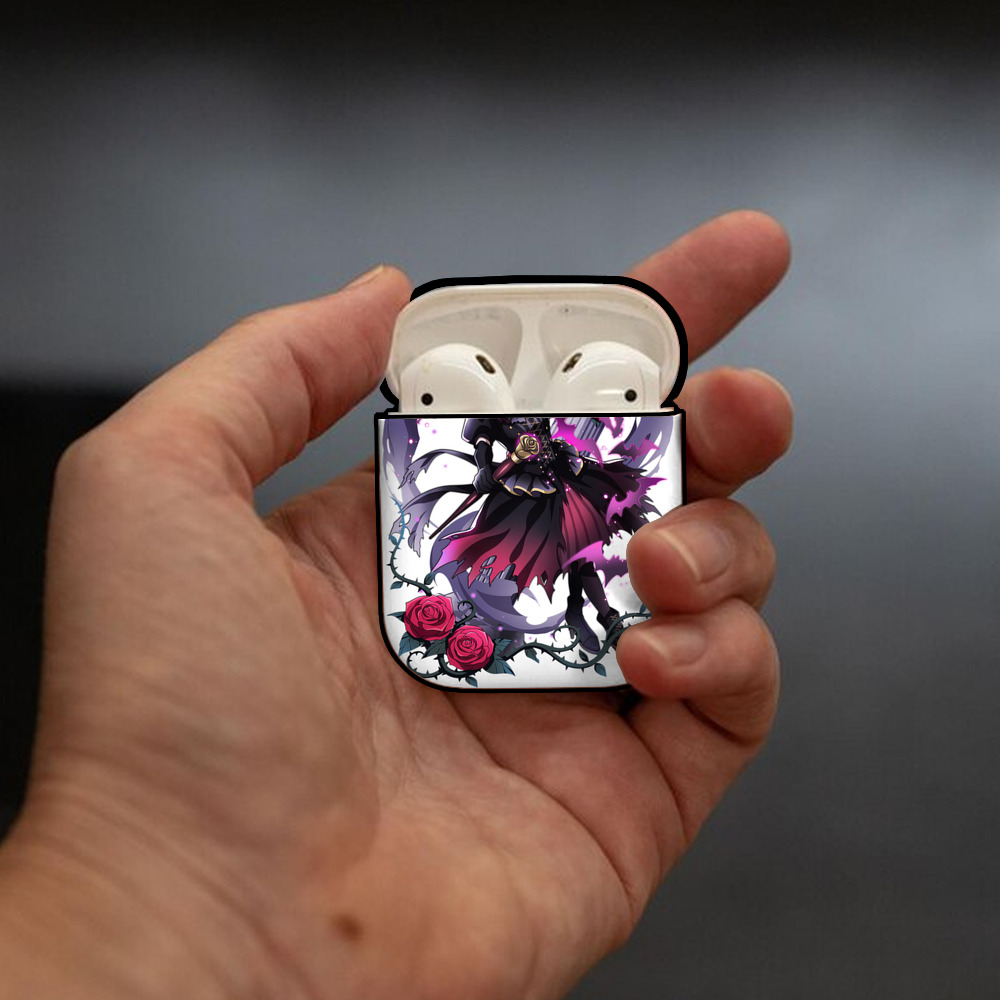 文豪ストレイドッグス Bungo Stray Dogs AirPods 第2世代保護ケース ハードシェル ブラック 耐衝撃・防指紋・カラビナ付き