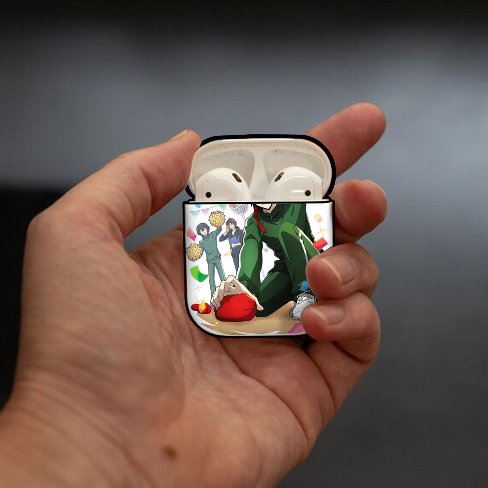 文豪ストレイドッグス Bungo Stray Dogs AirPods 第2世代保護ケース ハードシェル ブラック 耐衝撃・防指紋・カラビナ付き