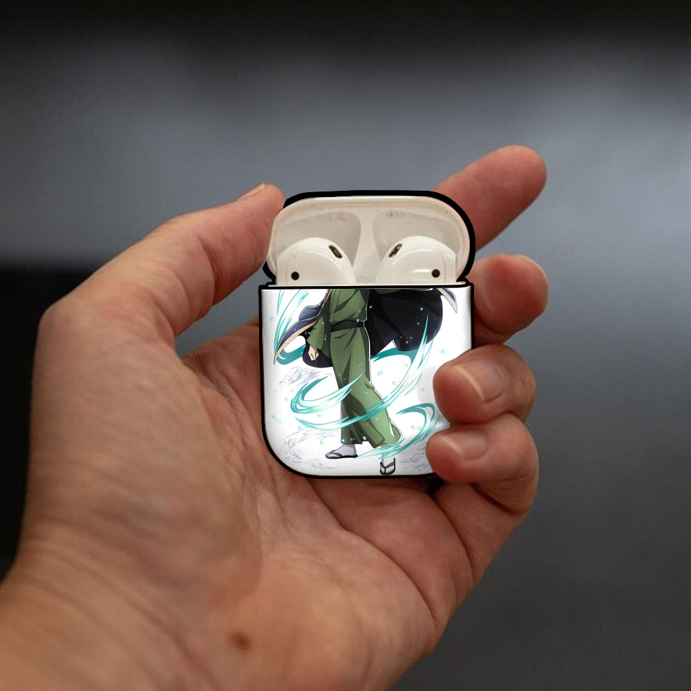 文豪ストレイドッグス Bungo Stray Dogs AirPods 第2世代保護ケース ハードシェル ブラック 耐衝撃・防指紋・カラビナ付き
