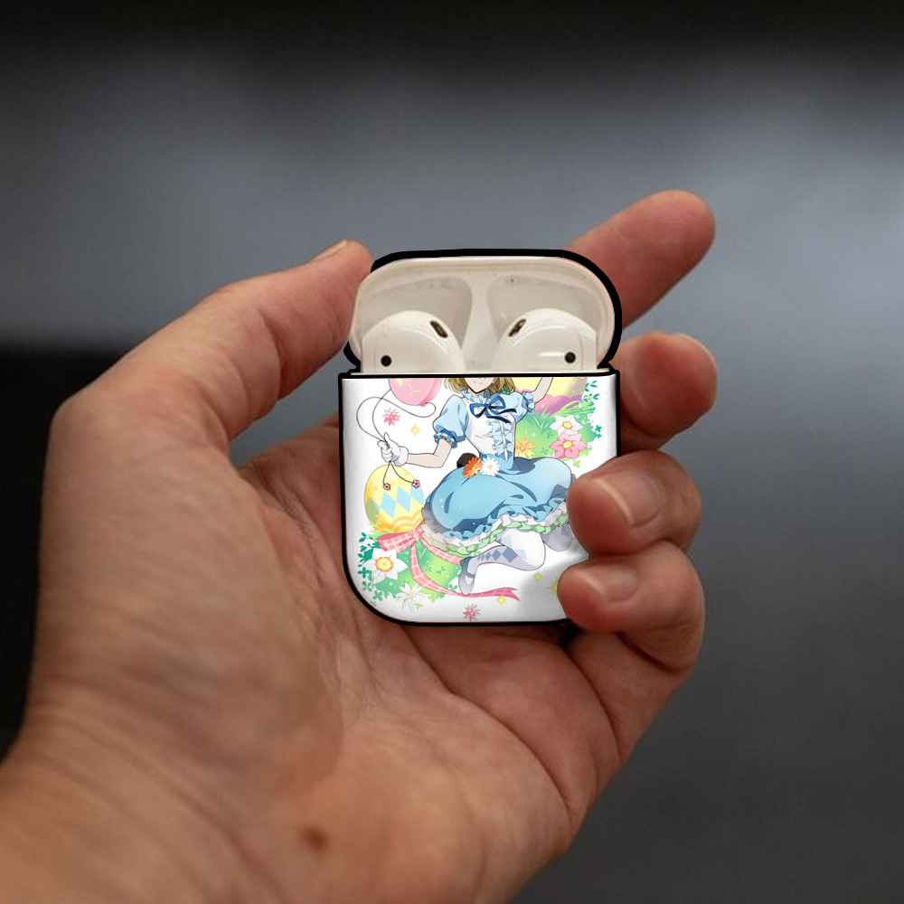 文豪ストレイドッグス Bungo Stray Dogs AirPods 第2世代保護ケース ハードシェル ブラック 耐衝撃・防指紋・カラビナ付き