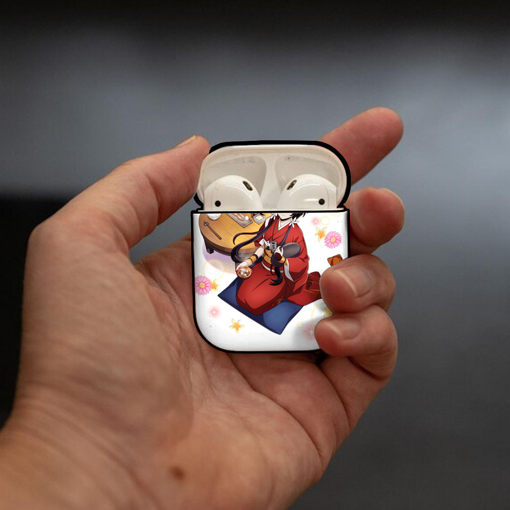 文豪ストレイドッグス Bungo Stray Dogs AirPods 第2世代保護ケース ハードシェル ブラック 耐衝撃・防指紋・カラビナ付き