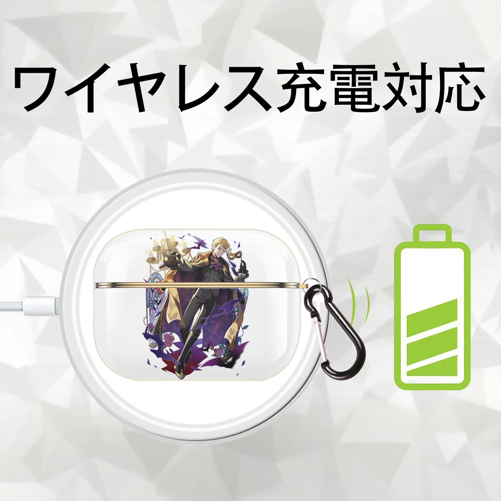 文豪ストレイドッグス Bungo Stray Dogs 【AirPods Pro用】ハードシェル保護ケース｜耐衝撃・防指紋・カラビナ付き商品仕様